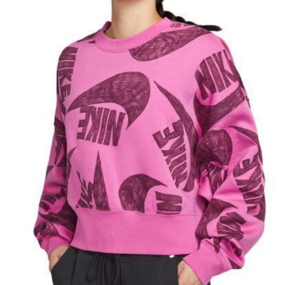 Nike Women's Vibrant Pink‎ Logo Sweatshirt
